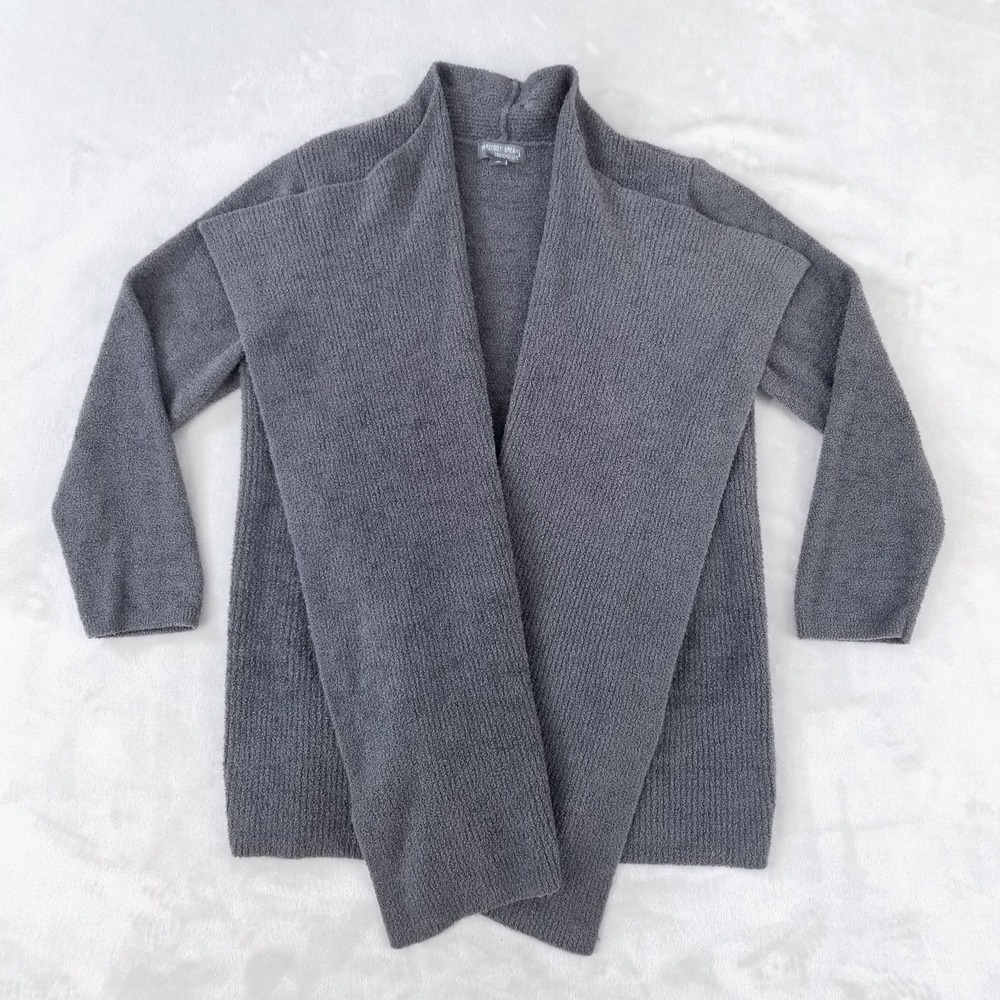 Barefoot Dreams Cardigan Women 1X Gray CozyChic Lite Open Front Sweater Wrap